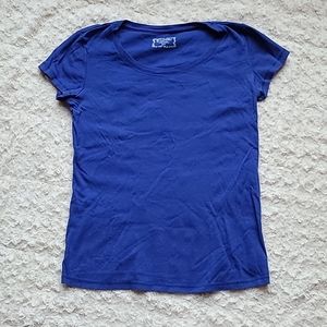 Motherhood Maternity short sleeve t-shirt, blue, size small